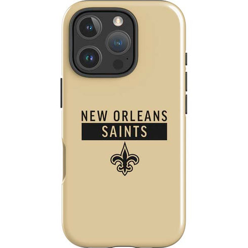 NFL New Orleans Saints Gold Performance Series iPhone 16 Pro Impact Case
